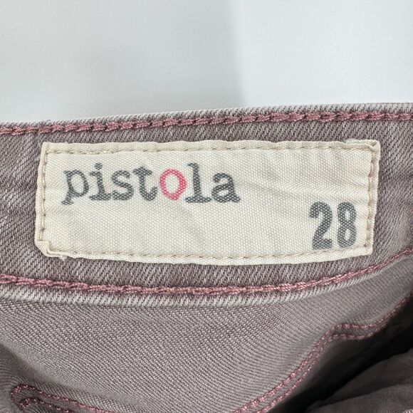 PISTOLA Gray Purple Anais Ankle Zip Skinny Jeans Pants Size 28 - Picture 5 of 6
